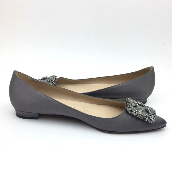 MANOLO BLAHNIK Hangisi Jeweled Pointy Toe … - Picture 4 of 13